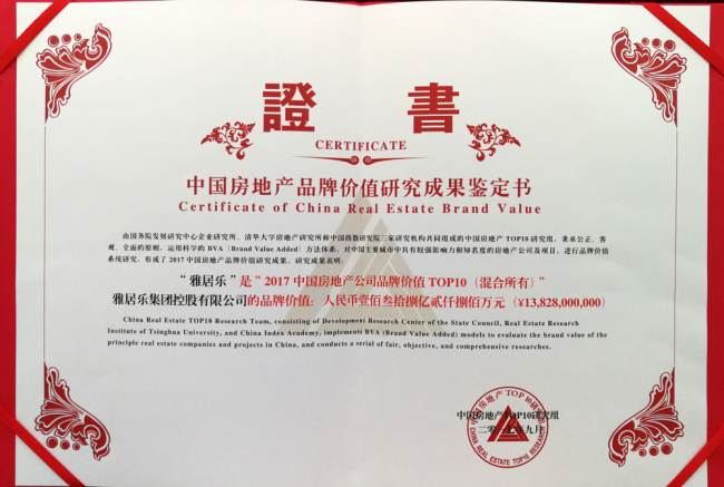 ?中國(guó)房地產(chǎn)品牌價(jià)值研究成功鑒定證書 ?中國(guó)房地產(chǎn)品牌價(jià)值研究成功鑒定證書